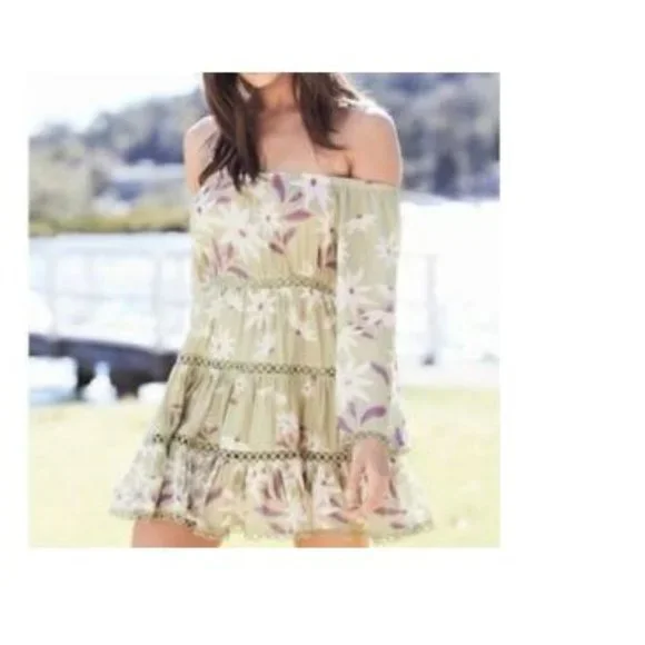 knee length dresses for ladies Exclusive Jaase: Lizzie Mini Dress - Under the Stars Print main image 0